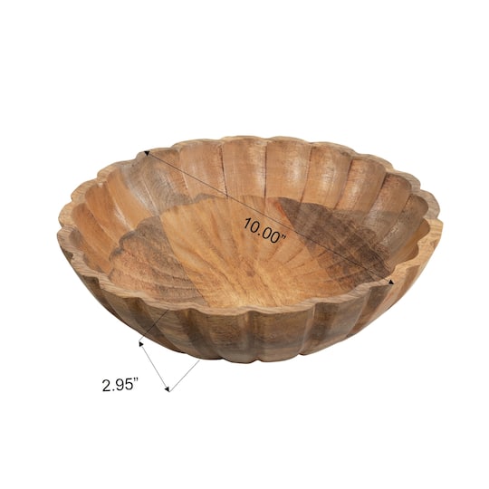 Wavy Mango Wood Bowl by Ashland®